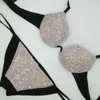 Novance Twlf004 Hot Issue Designer Swimsuit Sparkle Stone Bra Sets Sexy Women Underwear Sequin Swimsuits for 2021 Swimwear