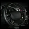 Capas de volante Ers Leve Faux Leather Car Er Confortável Grip Anti-Scratch para Mobile Drop Delivery Automóveis Motorcycl Othzw