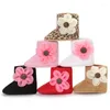 Stiefel Blume Baby Warm Verdicken Geborenes Mädchen Winterschuhe Weiche Sohle Baumwolle Kleinkind Kleinkind Schnee Rutschfeste Mädchen