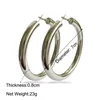 Hoop Huggie UKEN 2023 Punk Fashion 70mm de diamètre large anneau boucles d'oreilles adapté aux femmes déclaration boucles d'oreilles Brincos bijoux accessoires épais 240326