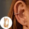 耳のカフ耳カフ2023メタルジルコンイヤリング女性に適したカフのイヤリップは、穿孔なしC字型幾何学パターン小さなイヤマジュエリークリップY240326