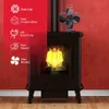 1PC 4-ブレード熱電源木/丸太バーナー/暖炉は、2つのブレード暖炉の木材ストーブファンよりも80％多くの暖かい空気を増加させ、木材用の非電気、熱電ファン