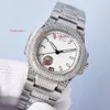 Rostfritt Cognac PP7014 Baguette Classic Watches de Automatisk klocka Superclone Montres Steel Business Cal324C Bezel Wrist Luxe Diamonds 558
