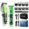 2pcs/set, Professional Electric Clipper Set with LCD Power Display Storage Bag USB Charging Cordless Haircut Tools Men - Body Hair Trimmer and Gift for Father