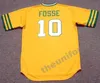 Oakland Ray Fosse, de 1973 de 1973 de 1999, Jackson Rickey Henderson Rico Carty Rollie Fingers Ron Darling Retwork Baseball Jersey S-5xl