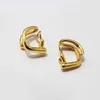 Backs Earrings Trendy Silver Gold Color Clip Geometric Fold Lines For Women Girl Gift Fashion Jewelry Dropship Wholesale