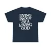 Men Women Summer Living Proof of a Loving God Print Y2k T-shirt Unisex Christian Cross Jesus Short Sleeved Tees Loose Cotton Top 240325