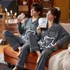 Japanska pyjamas för par Cott Plus Size Bathrobes V-Neck Kimo Pijama Mujer Men och kvinnor Sleepwear Nightly Home Clothing 10TQ#