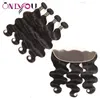 Onlyou Superior Supplier Brazilian Body Wave Hair Weaves Bundles with Frontal Closure Mink Brazilian Virgin Hair Bundles Tape Hair8335794