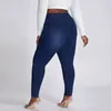 Jean plus taille féminine plus taille jeans stretch skinny pantalon crayon denim pantalon femelle décontractée xl-4xl navire de drop 240320