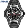 Smael New Fashion Dual Time Led Digital Watch Men Waterproof Chronograph Casual Mens Sport Quartz Watches Saat Relogio Masculino 2228p