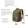 Bolsas de mochila tática Assault Trekking Bag de caminhada Camouflage Sports Pack Travel Camping System Molle System de grande capacidade Militar