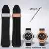 WatchBand för Hublot Big Bang Silicone 25x19mm vattentät herrklocka Strap Chain Watch Accessories gummi armband armband214d