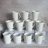 Muggar Pure White Simple Creative Teacup Tower Pattern Ceramic Coffee Cup Water Mug
