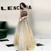 Temperament Evening Dress for Womens 2024 New Banquet Fluffy Skirt with a Bra Long Style Host Annual Meeting