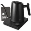 균형 손잡이가있는 대상 전기 gooseneck 주전자, 차와 커피 붓기에 적합한 세인트, 1200 와트 (Onyx Black)