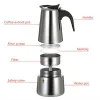Gereedschap 4/6 kopje koffiezetapparaat Pot Espresso Latte Percolator Elektrisch fornuis Thuiskantoor Keukenbenodigdheden