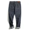 Maden Toolkit Pantalones de mezclilla vintage American Retro Amekaji 14.8 OZ Peso pesado Recto Pierna ancha Primavera Azul Jeans de gran tamaño Hombres m3uC #