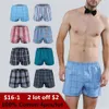 40-150kg Lounge Pyjama Sleep Cott Homme Arrow Sous-vêtements pour hommes Shorts Boxers Casual Home Bas tissés Boxers Plus Taille 4PCS J5bI #