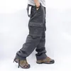 men's Outdoor Cargo Pants Military Tactical Workout Straight Lg Trousers Cott Outwear Casual Multi Pocket Baggy Pants 48Qu#