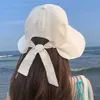 Ummer 2017 Sunhat Cotton Horsetail Bucket 모자 야외 조절 가능한 해변 햇살 모자 모자 단색 접이식 파나마 어부 HATC24326