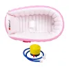 Bathtubs Inflatable Baby Bath Tub with Air Pump PVC Bathing Bath Tub Inflatable for Newborn for Baby Ages 1 2 3 Indoor Outdoor Travelling