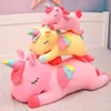 Jouet en peluche licorne mignon, cheval arc-en-ciel, poupée de serrage des jambes, cadeau pour fille