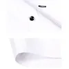 Sukienka Koszula Mężczyźni zbiornik z kołnierzem Formal Business Formal Casual Shirt Koreańska moda Slim Fit Male Designer Shirts White240325