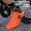 West Cykling MTB Cleat Shoes Road Bike SPD Sneaker Shoes Racing Triathlon Selflocking Non-Slip Clip Cycling Shoes Storlek 39-44 240313