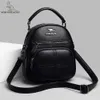 Multifunction Women Backpack Famous Brand Mini Bookbag Sacos escolares de luxo para meninas bolsa de ombro de couro de alta qualidade 240323
