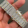 2022 Elegante Personalizado Hip Hop Luxo Dign Stainls Aço Gelado Diamantes Watch249M