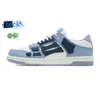 Skel Top Low High Hommes Femmes Casual Chaussures Designer Squelette Plat Sneaker À Lacets Blanc Noir Bleu Vert Rose Rouge Skelet Bones Hommes Baskets Plateforme Baskets De Sport