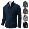 2023 Knitwear Lente En Herfst Mannen Opstaande Kraag Dikke Warme Vest Trui Winter Losse Casual Jas 29vG #