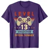 livello 13 T-shirt ufficiale sbloccata per giocatore del 13° compleanno di un adolescente Prodotti personalizzati q4UE#