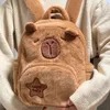 Schultaschen Plüschpuppen Rucksäcke für Frauen Student Kind Capybara kleines Mädchen lässig