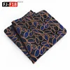 Zakdoeken Matagorda Mode Herenkleding Verscheidenheid Hanky Pocket Squared Zakdoek Paisley Printing Cashew Cocktail Tie Gravata Accessoires Y240326