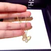 Pendanthalsband Vivid Sparkling Diamond Zircon Beautif Butterfly Fashion Designer Short Choker Necklace For Women Girls Rose Gold Dr Dhehm