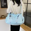 Borsa a tracolla singola da donna alla moda con coulisse, stile da lavoro casual, borse da viaggio versatili sportive di grande capacità