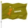 Accessories Cartoon Dinosaur Flag Party Banner Flags for Yard House Indoor Patio Outdoor Decorations Flag with Brass Grommets for Kids Gifts