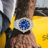Heren diamanten horloge mode kristal water diamant quartz simulatie horloge ijskristal armband horloge