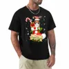 Wesołych Świąt Bożego Narodzenia Święta Reindeer Sheltie w skarpetki T-shirt T-shirt T-shirt Szybkie suszenie odzieży E47B#