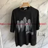 Mäns T-shirts tvättade Saint Michael Ghost T Men Kvinnor Vintage Saint Michael T-shirt Toppar Kort SLVE T240325