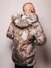 Manteau d'hiver en fausse fourrure pour homme, capuche épaisse, manches Lg moelleuses, vêtements d'extérieur chauds, veste de luxe en fourrure de renard, manches Lg, Btjas, K93E #