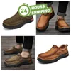 Nouvelle vente de chaussures en cuir pour hommes en cuir véritable surdimensionné mocassins GAI chaussures en cuir décontractées chaussures de randonnée mocassins de mode d'affaires légers de haute qualité 2024