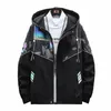 2022 Spring Autumn Men fi Jacket Hooded Camoue Reflective Trendy Streetwear Mens Bomber Jacket Coat dragkedja Storlek 6xl R42X#