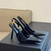 New Sandals High-heeled Saint T S Designers Shoe Paris Dress Classics Women 9cm 7cm Heels Black Golden Gold Wedding Bottoms