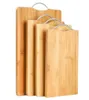 Karboniserade bambuhackblock Kök Fruktbräda Stora förtjockade hushållsskärbrädor C05119827633