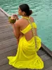 Sexy Visgratenketting Geweven Jurk Voor Vrouwen Mode Off Schouder Flods Vestidos 2024 Zomer Chic Vrouwelijke Strand Feestjurken 240314