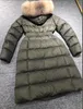 Cappotto da donna grande piumino X-lungo spesso caldo vera pelliccia di volpe con cappuccio doppia cerniera coulisse con cintura piumino sottile Parka impermeabile capispalla colore nero verde