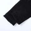 Purple Jeans Fashion Brand High Street American Anti Aging Basic Cow Black Slim Fit Casual Mens Jeans